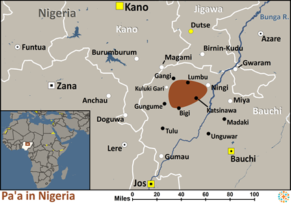 Map of Pa'a, Afawa in Nigeria
