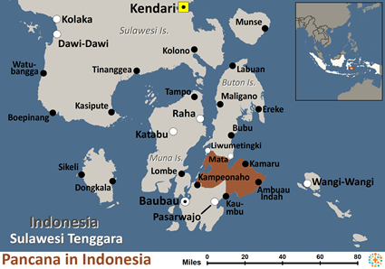 Map of Pancana in Indonesia