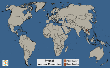 Map of Phunoi in Laos