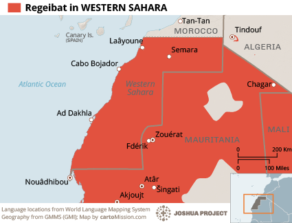Map of Regeibat in Western Sahara