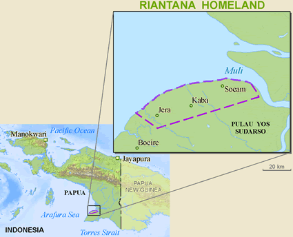 Map of Riantana in Indonesia
