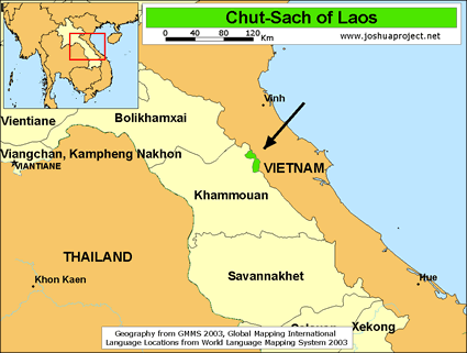 Map of Chut-Sach in Laos