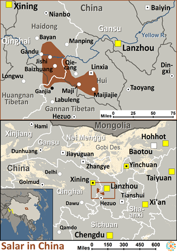 Map of Salar in China
