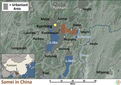 Map of Samei in China