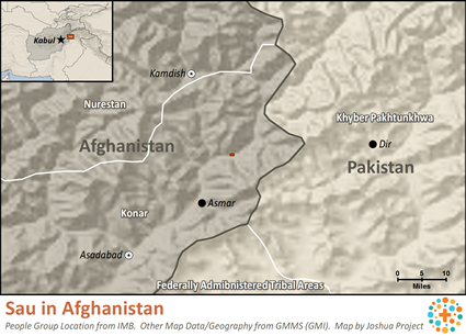 Map of Sau in Afghanistan