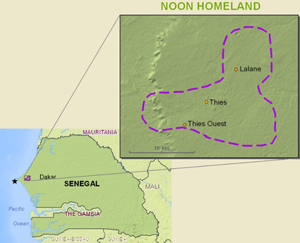 Map of Serer-Non in Senegal