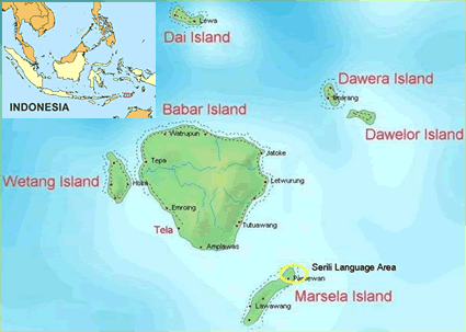 Map of Serili in Indonesia