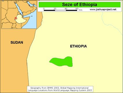 Map of Seze in Ethiopia