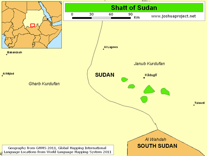 Map of Shatt in Sudan