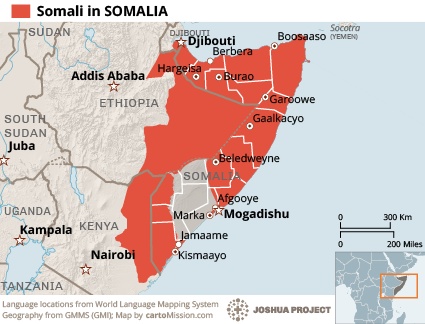 Map of Somali in Somalia