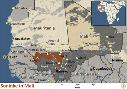 Map of Soninke in Mali