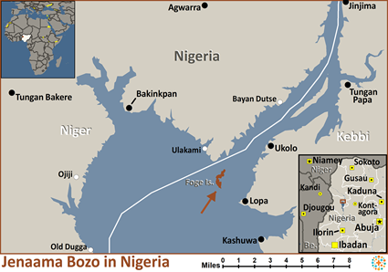 Map of Bozo, Jenaama in Nigeria