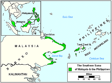 Sama, Southern in Malaysia