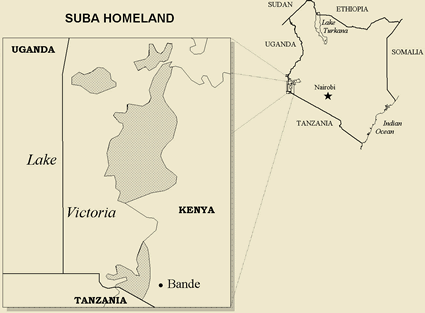 Map of Suba in Kenya