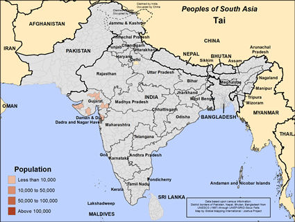 Map of Tai in India