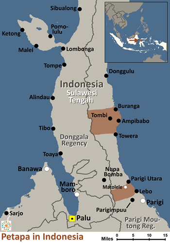 Map of Taje, Petapa in Indonesia