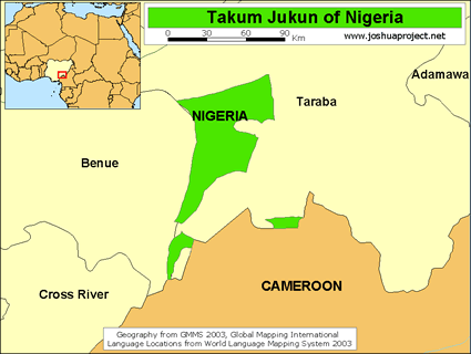 Map of Njikum in Nigeria