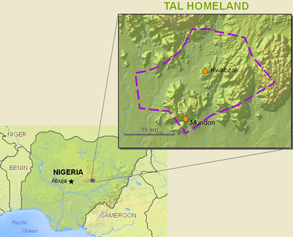 Map of Tal in Nigeria