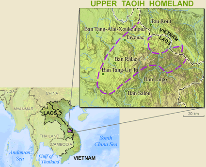 Map of Ta Oi, Upper in Laos