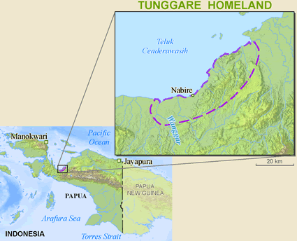 Map of Tunggare in Indonesia
