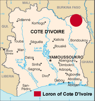 Tenbo, Loron in Côte d'Ivoire