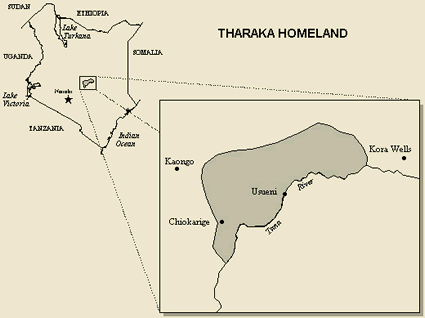 Map of Tharaka in Kenya