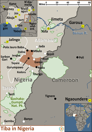 Map of Gaa in Nigeria