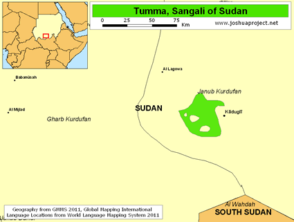 Map of Miri in Sudan