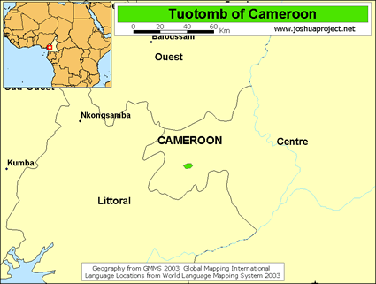 Map of Tuotomb in Cameroon