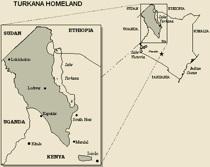 Map of Turkana in Kenya