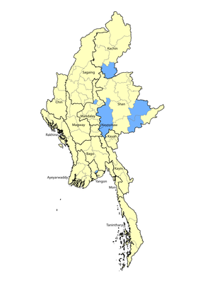 Map of Wa Parauk in Myanmar (Burma)
