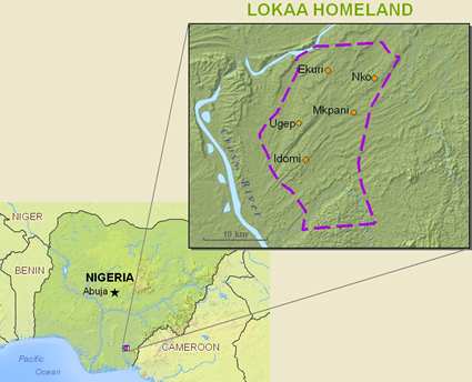 Map of Yako, Ugep in Nigeria