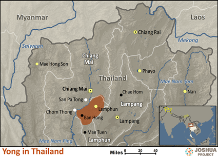 Map of Yong in Thailand