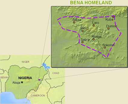 Map of Yungur, Binna in Nigeria
