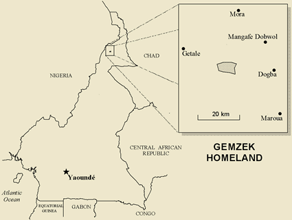 Map of Zulgo-Gemzek in Cameroon