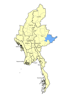 Map of Tai Loi in Myanmar (Burma)