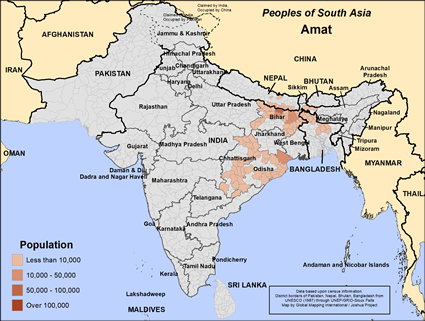 Map of Amat in Nepal
