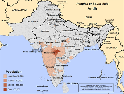 Map of Andh in India