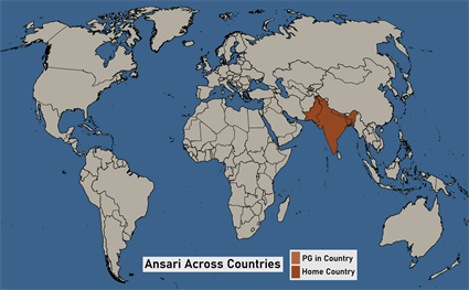 Map of Ansari in India