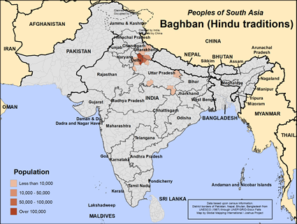 Map of Baghban (Hindu traditions) in India
