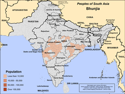 Map of Bhunjia in India
