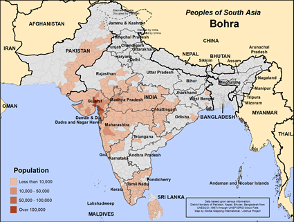 Map of Bohra in Pakistan