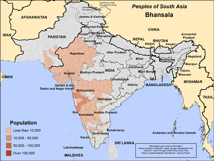 Map of Bhansala in India
