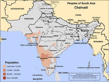 Map of Chalvadi in India