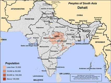 Map of Dahait in India