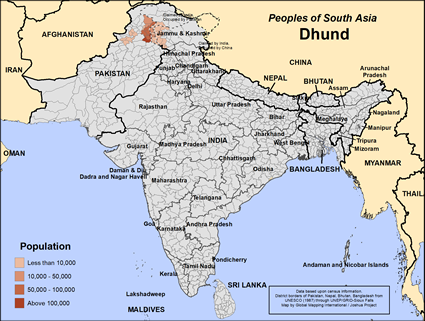Map of Dhund in India