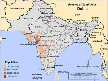 Map of Dubla in Pakistan