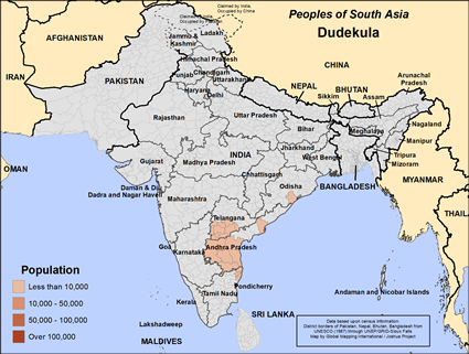 Map of Dudekula in India