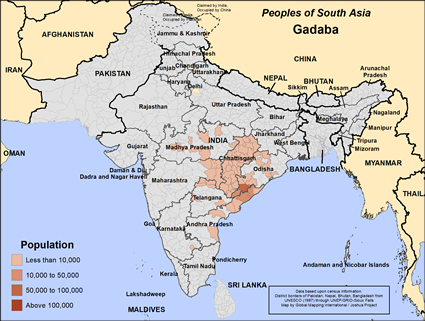 Map of Gadaba in India