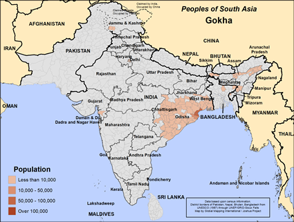 Map of Gokha in India